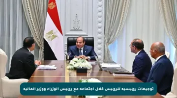 توجيهات رئيسية للرئيس خلال اجتماعه مع رئيس الوزراء ووزير المالية